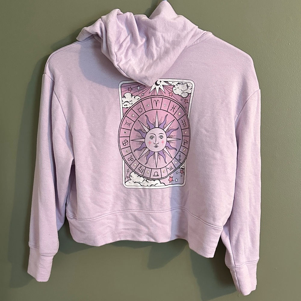 Lavender Sun Cropped Hoodie